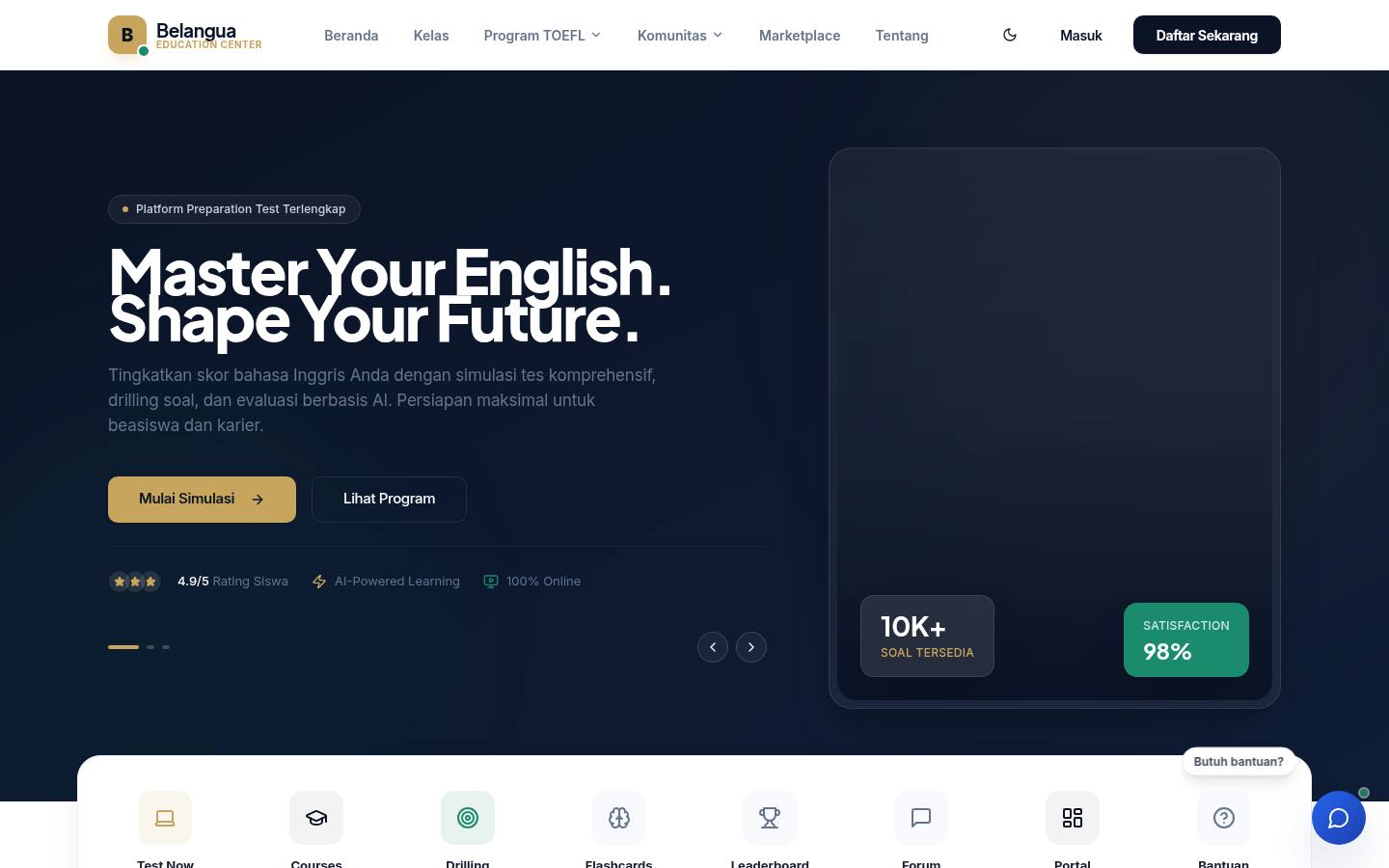Belangua — Platform Simulasi Ujian Bahasa