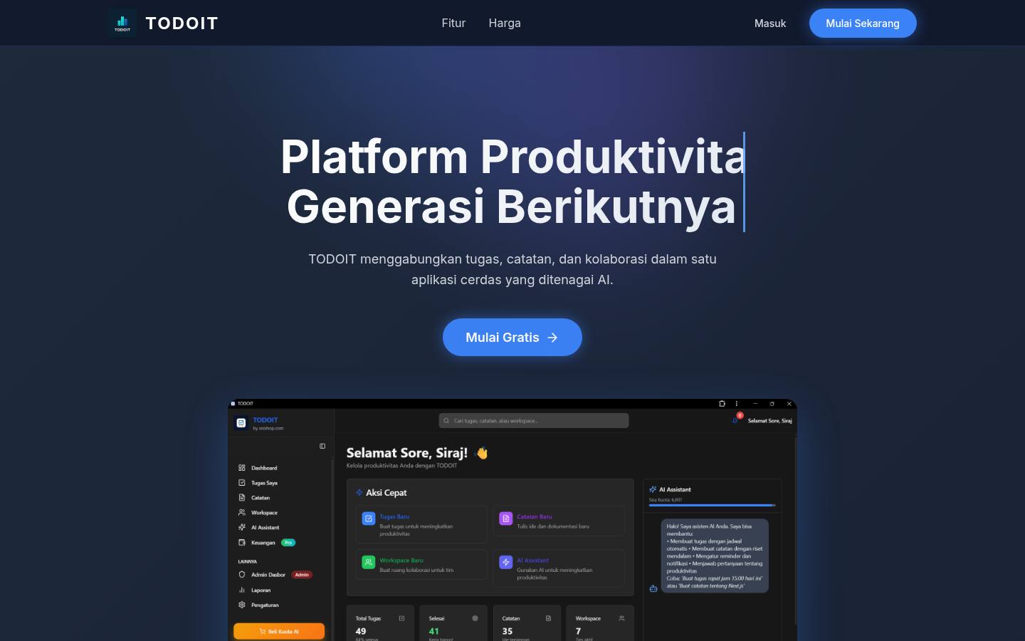TODOIT AI — Smart Task & Workflow Platform