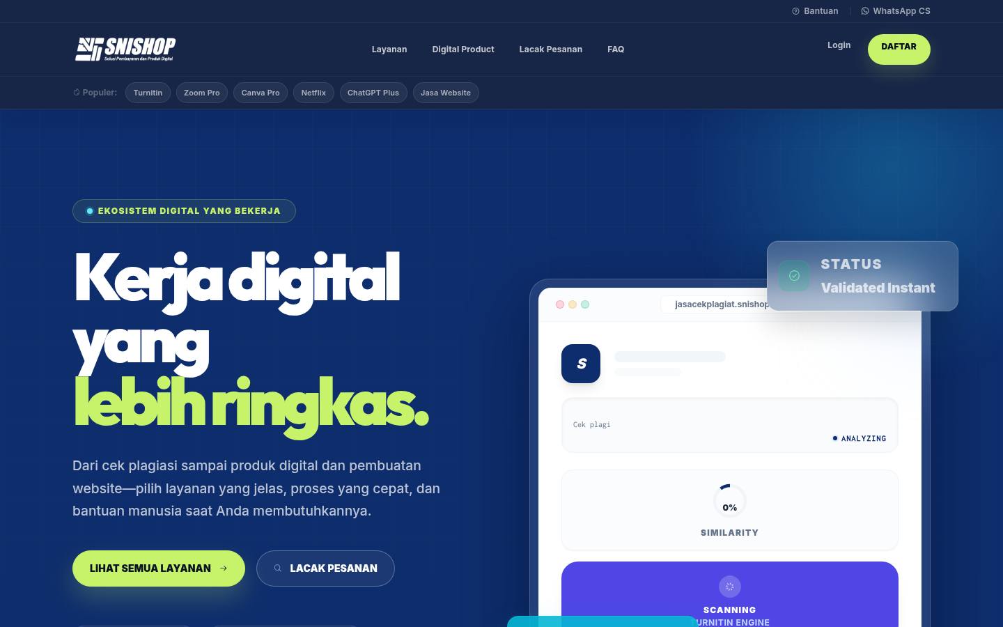SNI Cek Plagiasi & Turnitin No-Repo